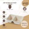 Hộp bã mía 2 ngăn nắp nhựa 670ml Gracz