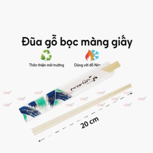 ĐŨA GỖ BỌC GIẤY 20CM