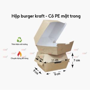 Hộp burger kraft 500ml