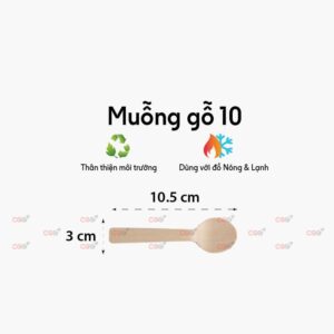 Muỗng gỗ ăn kem 10cm