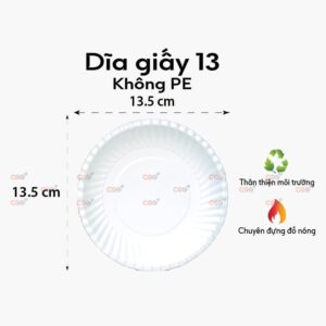 Dĩa giấy 13cm