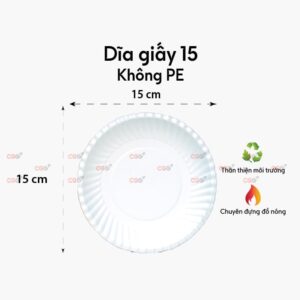 Dĩa giấy 15cm