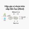 Hộp gia vị nhựa tròn 1oz