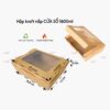 Hộp giấy kraft nắp cửa sổ 1600ml