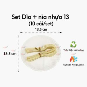 Dĩa giấy và nĩa nhựa