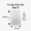 Túi giấy thấm dầu trắng Size 11