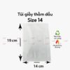 Túi giấy thấm dầu trắng Size 14