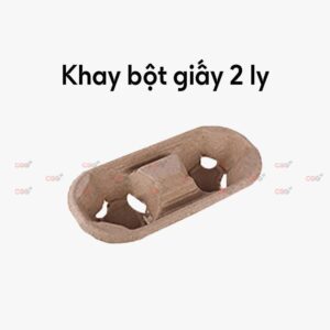Khay bột giấy định hình 2 ngăn