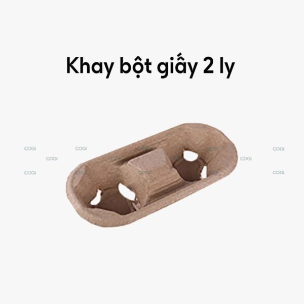 Khay bột giấy định hình 2 ngăn