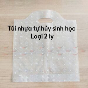 Túi nhựa tự hủy sinh học loại 2 ly