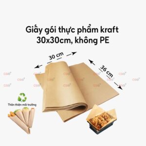 Giấy kraft bọc thực phẩm 30x30cm