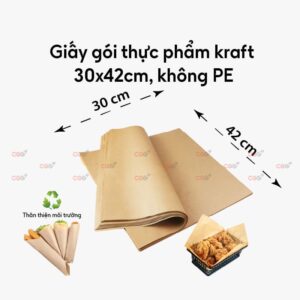 Giấy kraft bọc thực phẩm 30x42cm