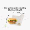 Giấy trắng gói thực phẩm 20x20cm