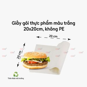 Giấy trắng gói thực phẩm 20x20cm