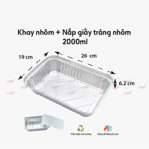 Khay nhôm 2000ml