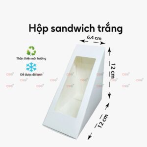 Hộp sandwich trắng