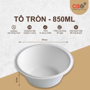 Tô Tròn Bã Mía Premium 850ml