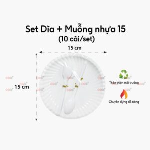 Dĩa giấy và Muỗng nhựa