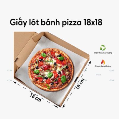 Giấy lót bánh pizza 18x18