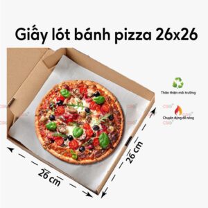 Giấy lót bánh pizza 26x26