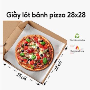 Giấy lót bánh pizza 28x28