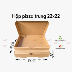 Hộp pizza trung 22x22