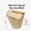 Hộp Giấy Kraft Nắp Gài Đáy Tròn 800ml