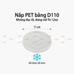 Nắp nhựa PET D110 không đục lỗ