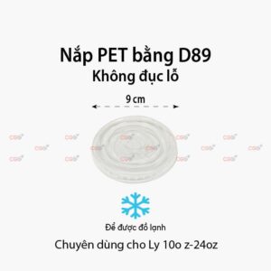 Nắp nhựa PET BẰNG D89 không đục lỗ