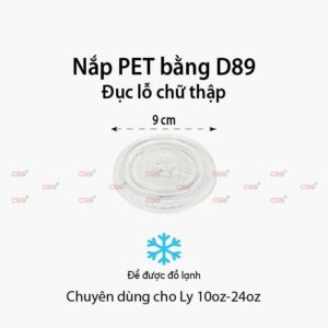 Nắp nhựa PET BẰNG D89 lỗ chữ thập