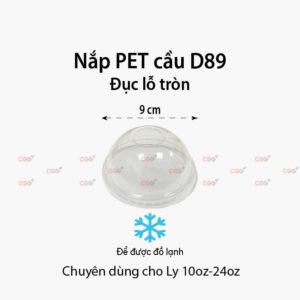 Nắp nhựa PET CẦU D89 Đục lỗ tròn