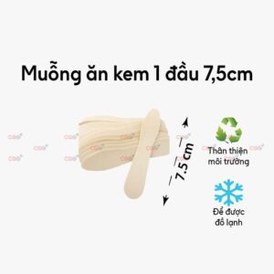 Muỗng ăn kem 1 đầu 7cm