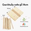 Que khuấy cafe gỗ 14cm