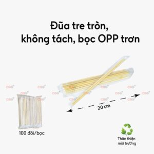 Đũa tre tròn bọc OPP